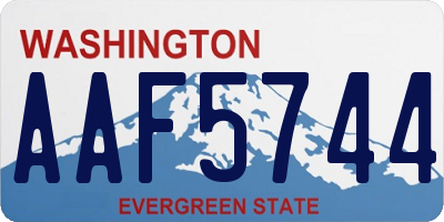 WA license plate AAF5744