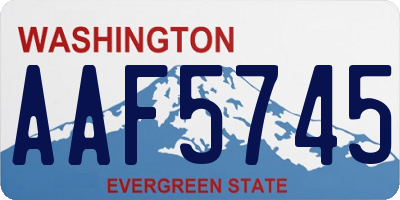 WA license plate AAF5745