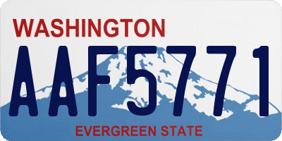 WA license plate AAF5771
