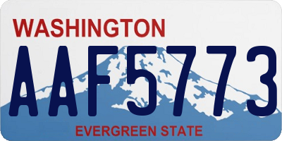 WA license plate AAF5773