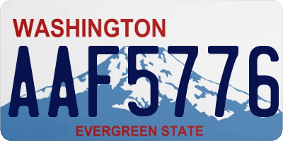 WA license plate AAF5776