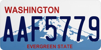 WA license plate AAF5779