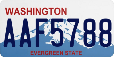 WA license plate AAF5788