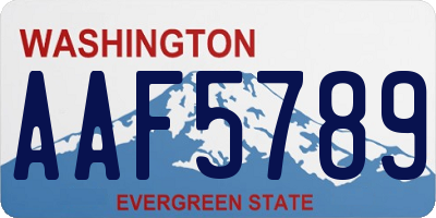 WA license plate AAF5789