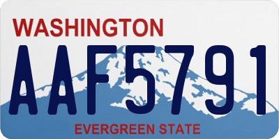 WA license plate AAF5791