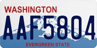 WA license plate AAF5804