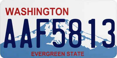 WA license plate AAF5813