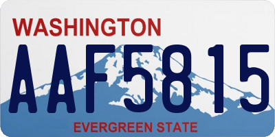 WA license plate AAF5815
