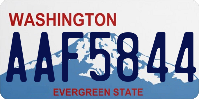 WA license plate AAF5844