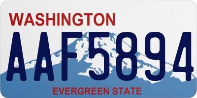 WA license plate AAF5894