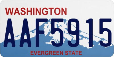 WA license plate AAF5915