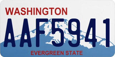 WA license plate AAF5941