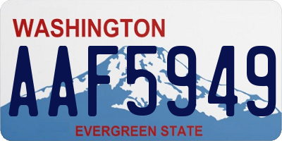 WA license plate AAF5949