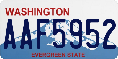 WA license plate AAF5952