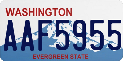 WA license plate AAF5955