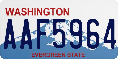 WA license plate AAF5964