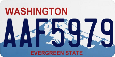 WA license plate AAF5979