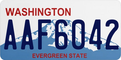 WA license plate AAF6042