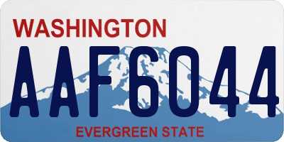 WA license plate AAF6044