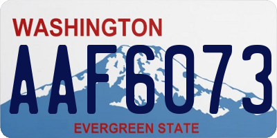WA license plate AAF6073