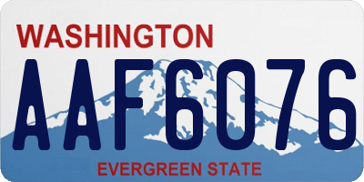 WA license plate AAF6076
