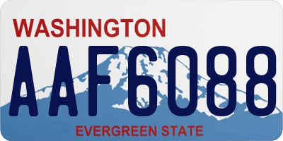 WA license plate AAF6088