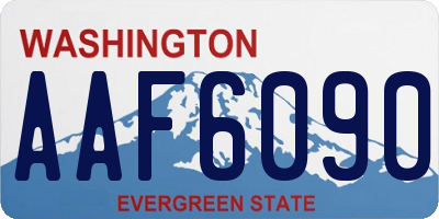 WA license plate AAF6090