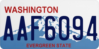WA license plate AAF6094