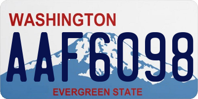 WA license plate AAF6098
