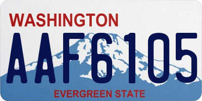 WA license plate AAF6105
