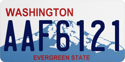 WA license plate AAF6121