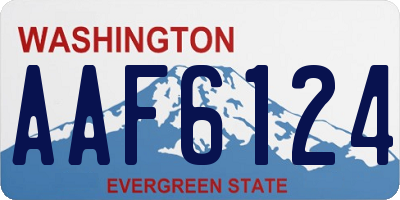 WA license plate AAF6124