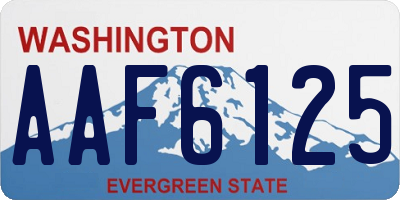 WA license plate AAF6125