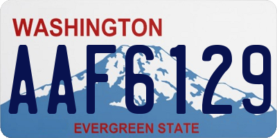 WA license plate AAF6129