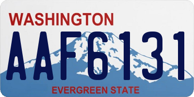 WA license plate AAF6131