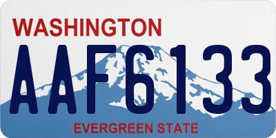 WA license plate AAF6133