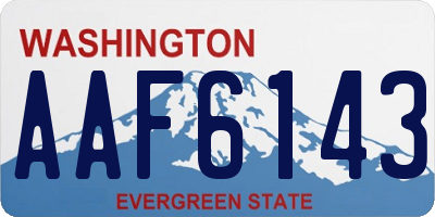 WA license plate AAF6143