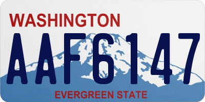 WA license plate AAF6147