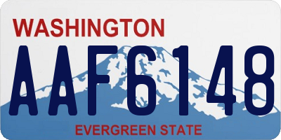 WA license plate AAF6148