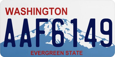 WA license plate AAF6149