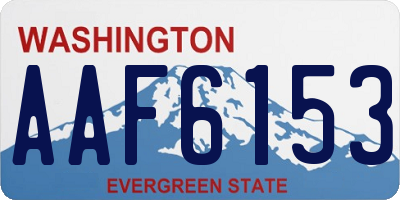 WA license plate AAF6153