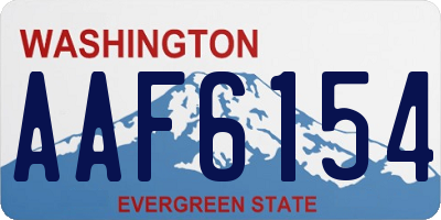 WA license plate AAF6154