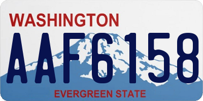 WA license plate AAF6158