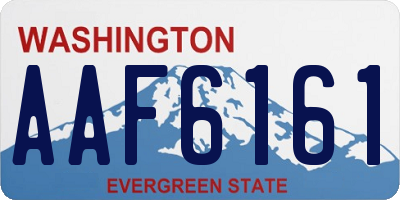 WA license plate AAF6161