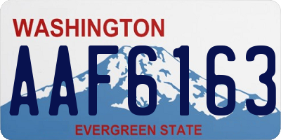 WA license plate AAF6163
