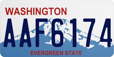 WA license plate AAF6174