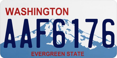 WA license plate AAF6176
