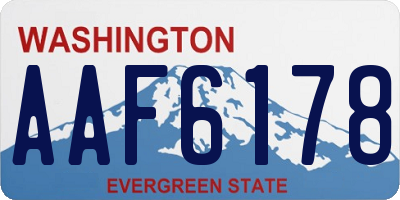 WA license plate AAF6178