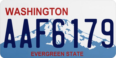 WA license plate AAF6179