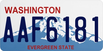 WA license plate AAF6181